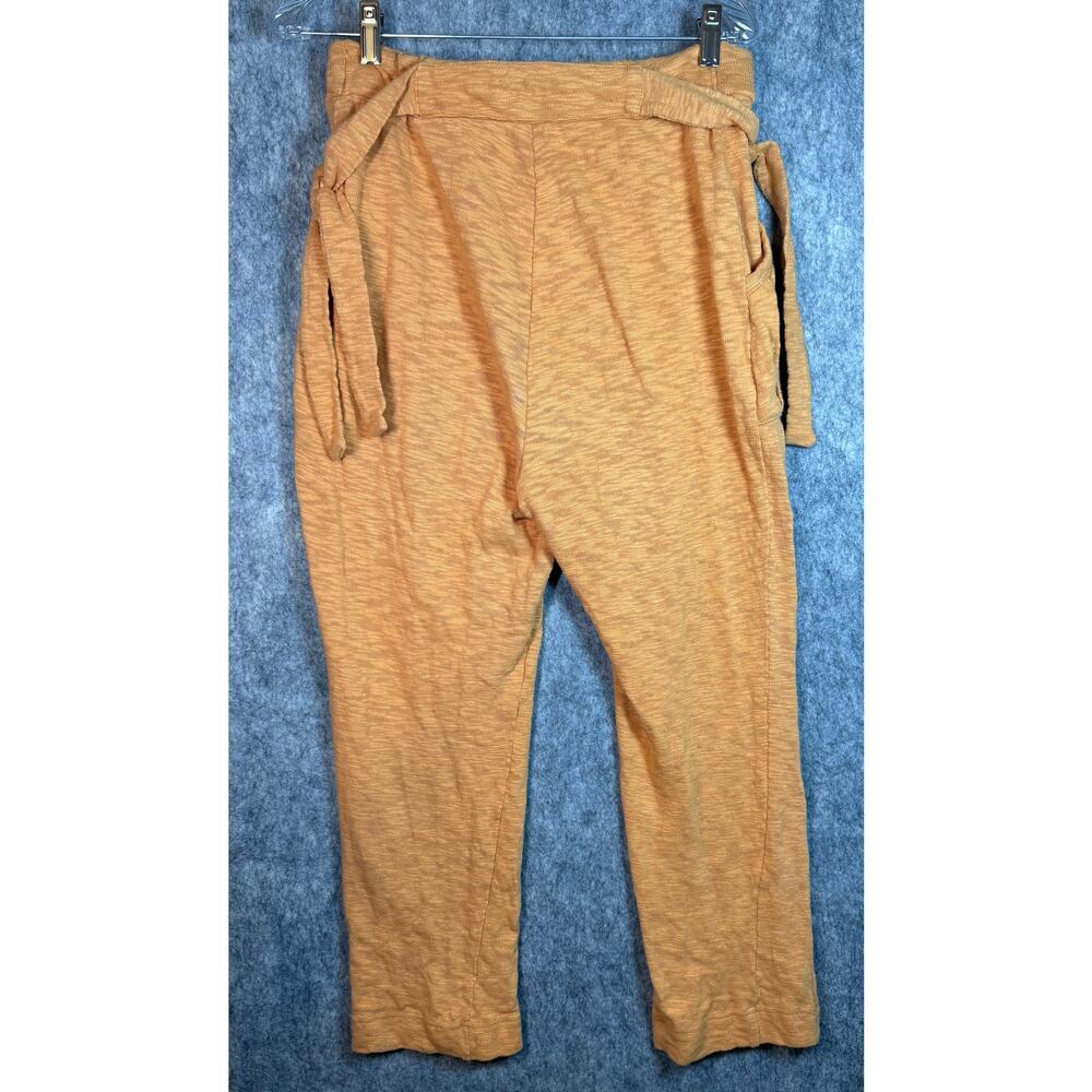 Free People Beach Orange 100% Cotton Wide Leg Dual Side Tie Pants - Small - Picture 4 of 10